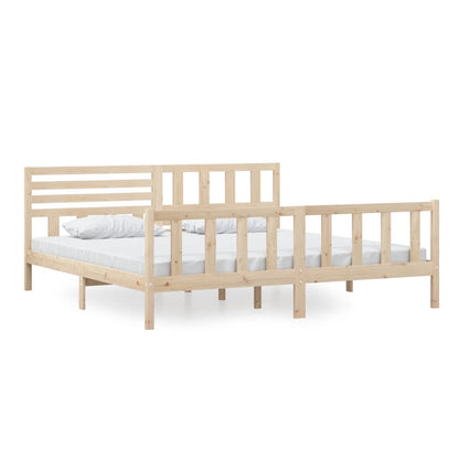 Solid Wood Bed Frame 200x200 cm - vidaXL, No Mattress Included