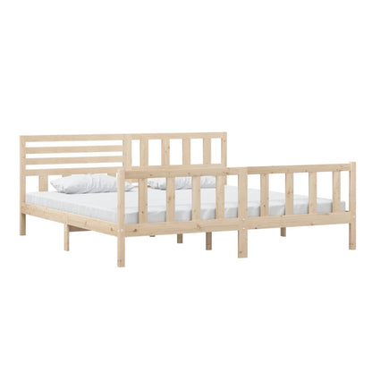 Solid Wood Bed Frame 200x200 cm - vidaXL, No Mattress Included