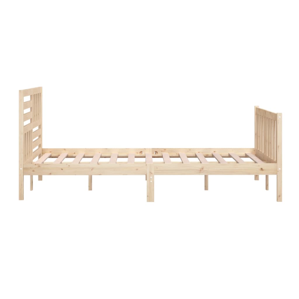 Solid Wood Bed Frame 200x200 cm - vidaXL, No Mattress Included