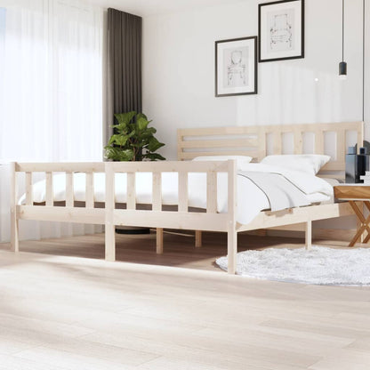 Solid Wood Bed Frame 200x200 cm - vidaXL, No Mattress Included