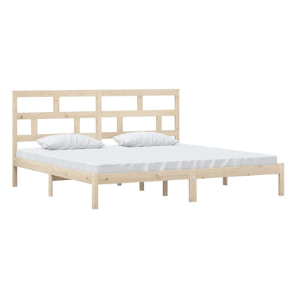 Solid Pine Wood Bed Frame 200x200 cm - vidaXL (No Mattress)