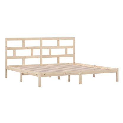 Solid Pine Wood Bed Frame 200x200 cm - vidaXL (No Mattress)