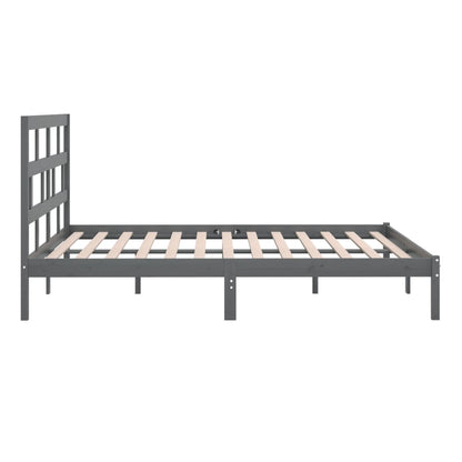 vidaXL Grey Solid Wood Pine Bed Frame 200x200 cm