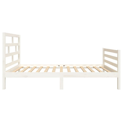 White Solid Wood Bed Frame 90x200 cm - vidaXL 3101269