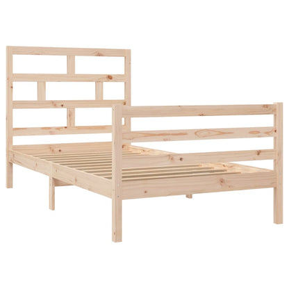 Solid Wood Bed Frame 100x200 cm - vidaXL (No Mattress)