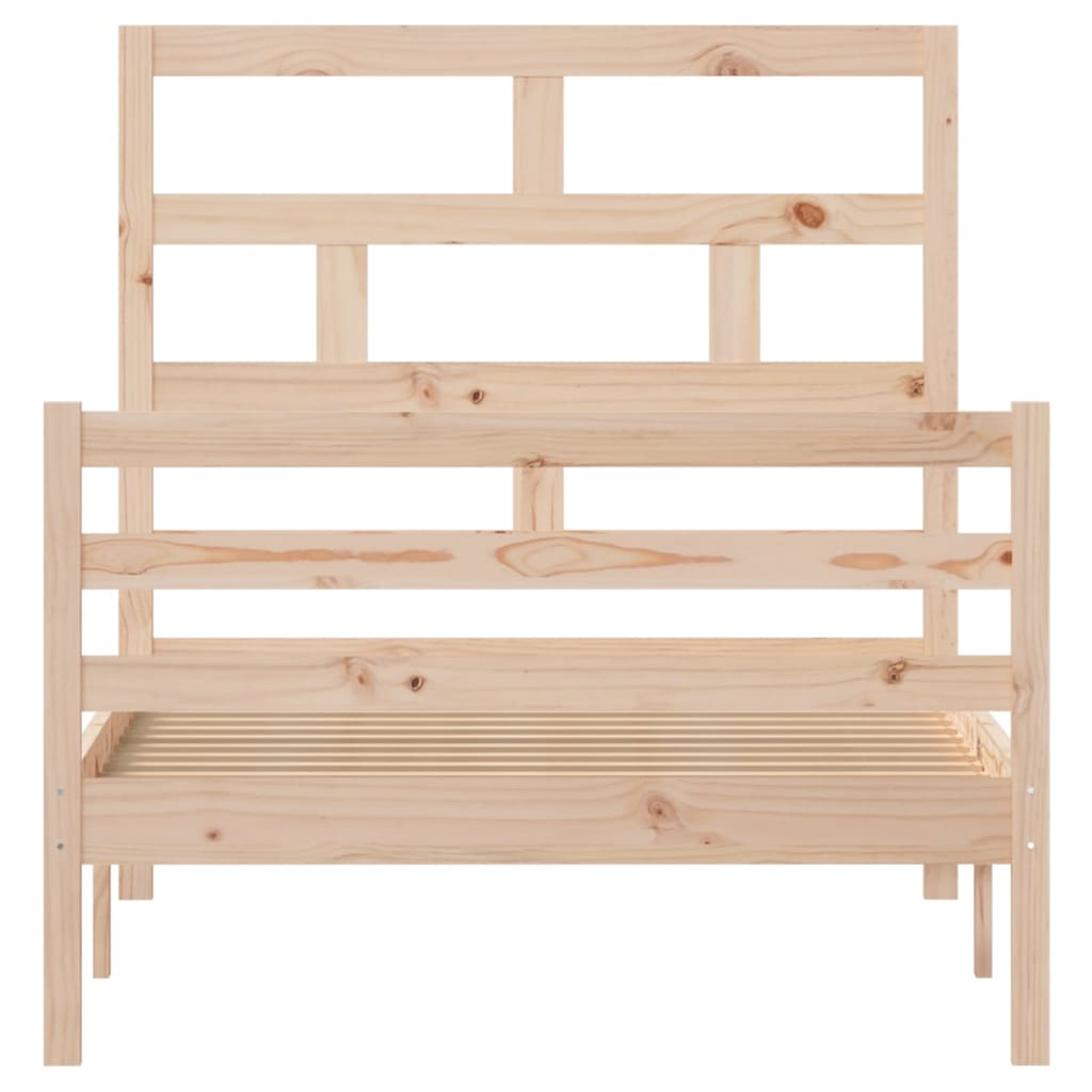 Solid Wood Bed Frame 100x200 cm - vidaXL (No Mattress)