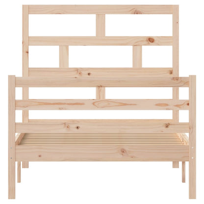 Solid Wood Bed Frame 100x200 cm - vidaXL (No Mattress)