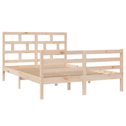 Solid Wood Bed Frame 140x200 cm - vidaXL (No Mattress)