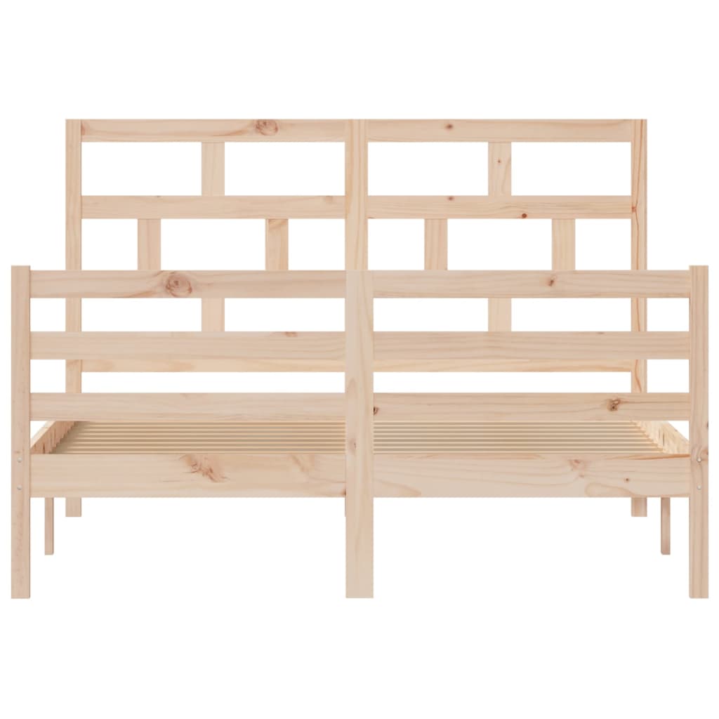 Solid Wood Bed Frame 140x200 cm - vidaXL (No Mattress)