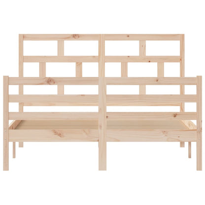 Solid Wood Bed Frame 140x200 cm - vidaXL (No Mattress)