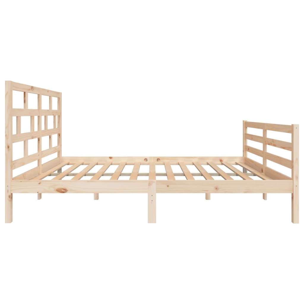 Solid Wood Bed Frame 140x200 cm - vidaXL (No Mattress)
