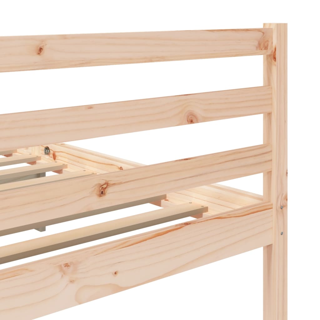 Solid Wood Bed Frame 200x200 cm - vidaXL 3101303, No Mattress Included