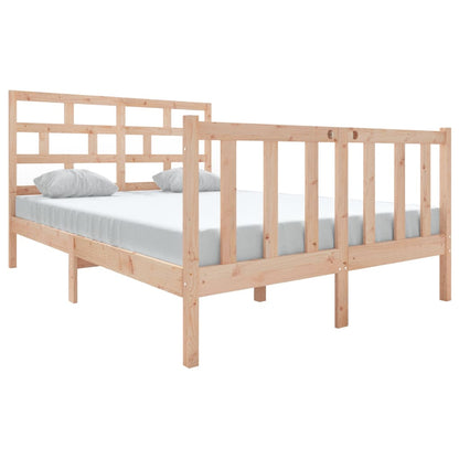 Solid Wood Bed Frame 140x190 cm - vidaXL (No Mattress)
