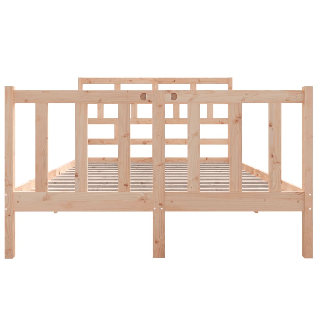 Solid Wood Bed Frame 140x190 cm - vidaXL (No Mattress)