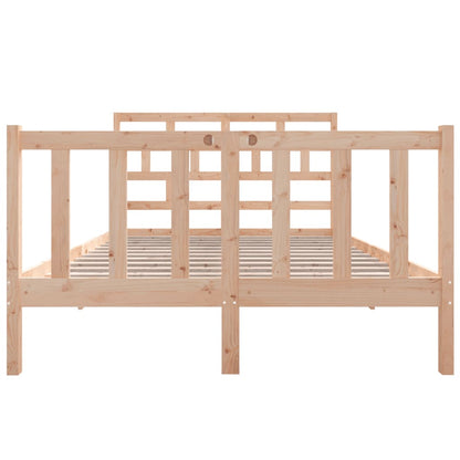 Solid Wood Bed Frame 140x190 cm - vidaXL (No Mattress)