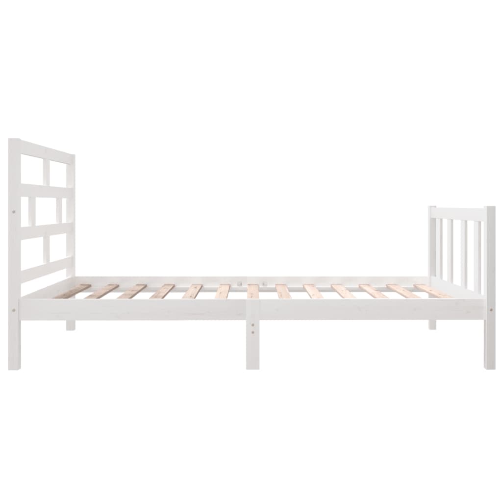 Solid Wood White Bed Frame 90x200 cm | vidaXL (No Mattress)