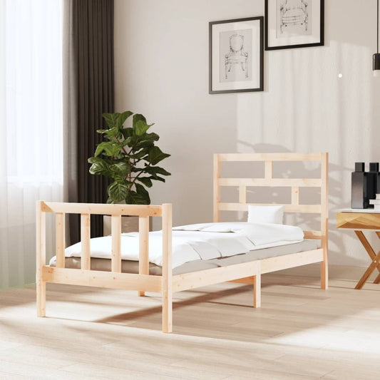 Solid Wood Bed Frame 100x200 cm - vidaXL (No Mattress)