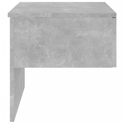Concrete Grey Wall-Mounted Bedside Cabinets - Set of 2