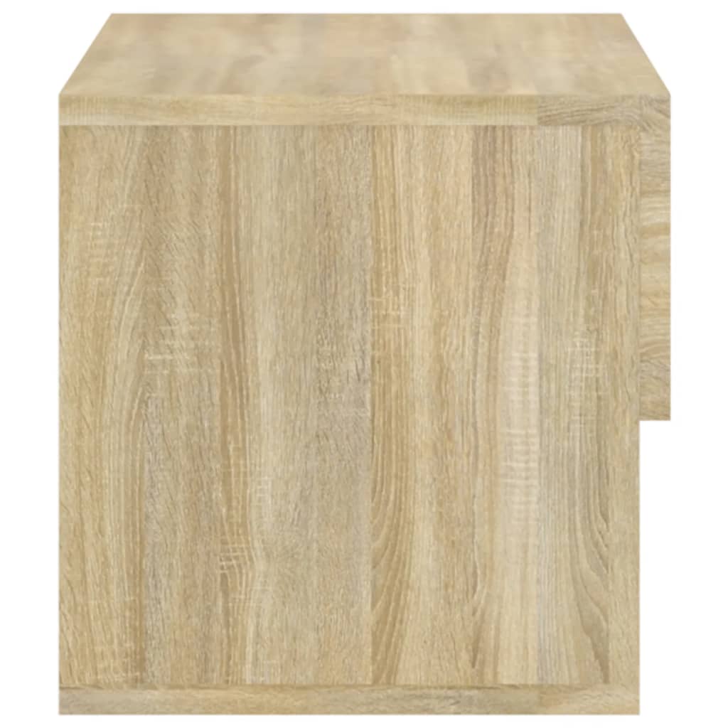 Stylish Wall-Mounted Bedside Cabinet in Sonoma Oak Finish