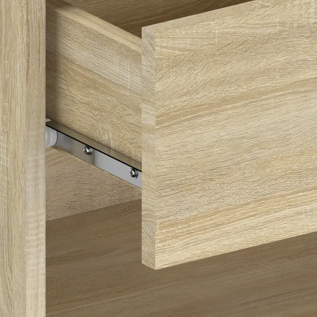 Stylish Wall-Mounted Bedside Cabinet in Sonoma Oak Finish