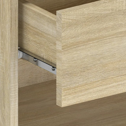 Stylish Wall-Mounted Bedside Cabinet in Sonoma Oak Finish