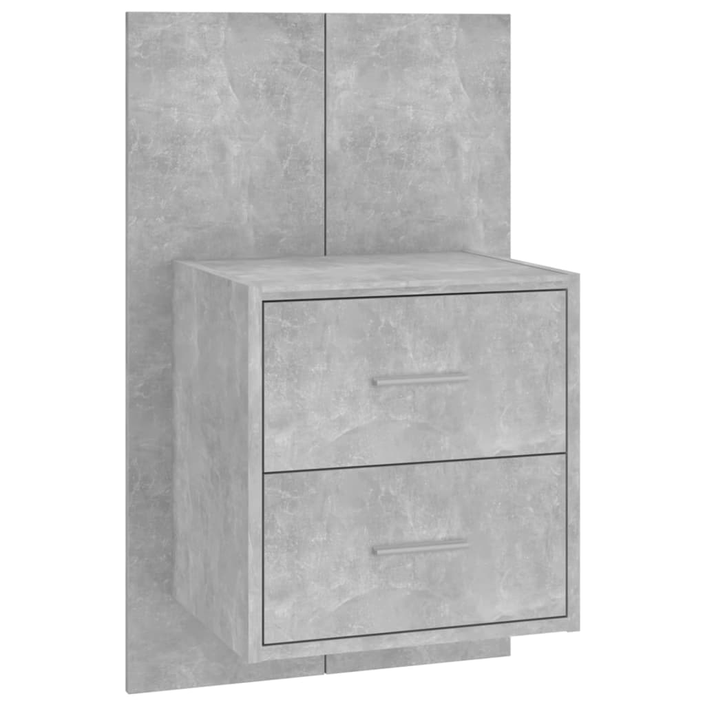 Concrete Grey Wall-Mounted Bedside Cabinet – Sleek & Stylish Storage