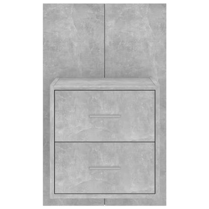 Concrete Grey Wall-Mounted Bedside Cabinet – Sleek & Stylish Storage