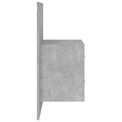Concrete Grey Wall-Mounted Bedside Cabinet – Sleek & Stylish Storage