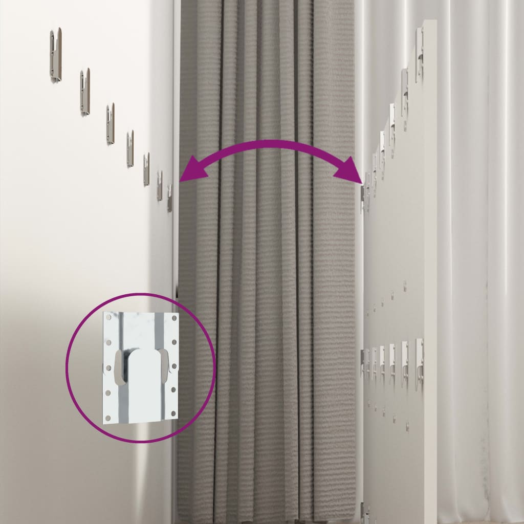 White Engineered Wood Wall Headboard 240x80 cm