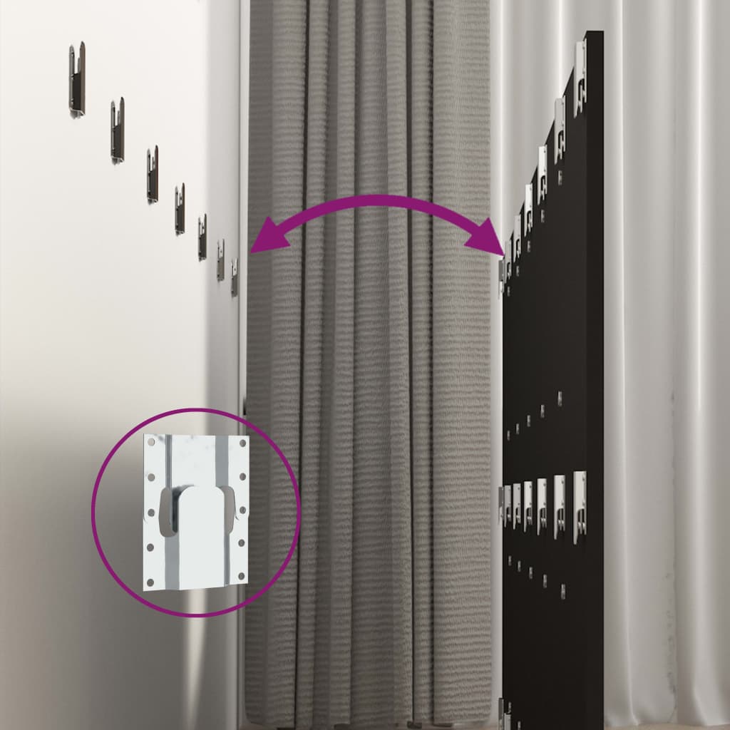 Black Wood Wall Headboard 240x80cm - Modern Engineered Design