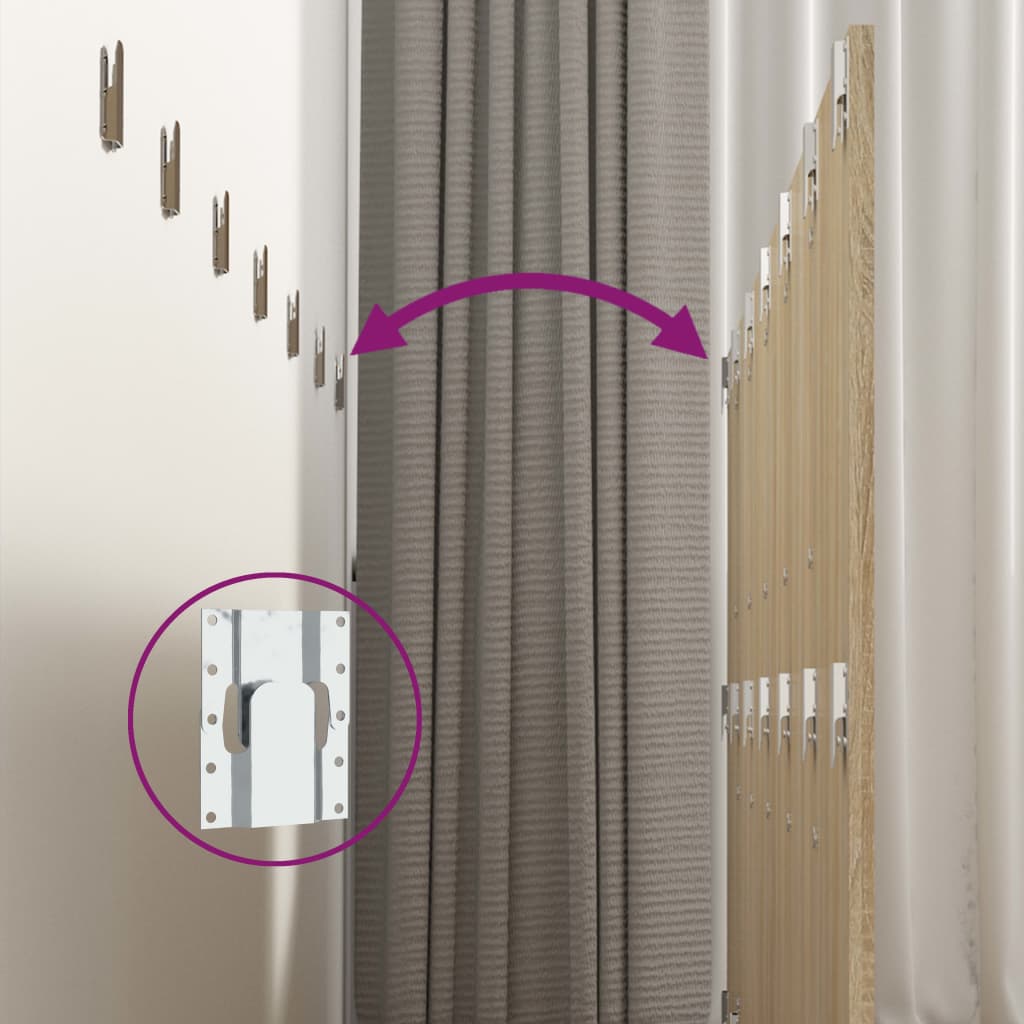 Sonoma Oak Wall Headboard 240x80cm - Engineered Wood Elegance