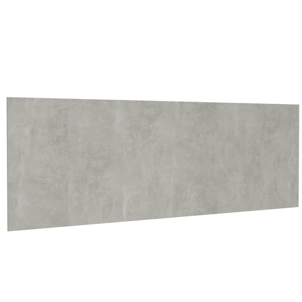 Concrete Grey Engineered Wood Wall Headboard 240x80 cm
