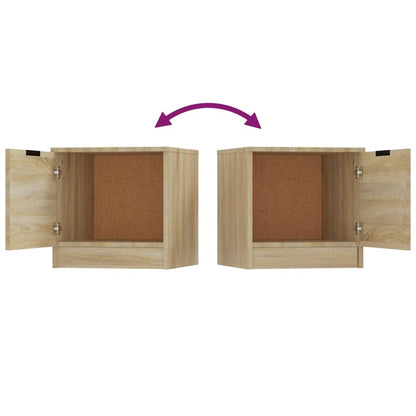 Sonoma Oak Bedside Cabinets 2pcs - Compact 40x39x40 cm Design