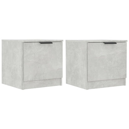 Set of 2 Concrete Grey Bedside Cabinets 40x39x40 cm