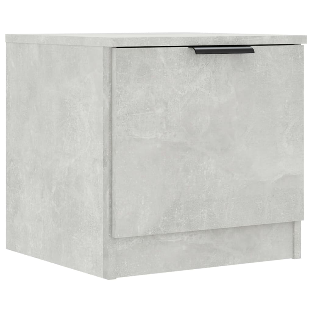 Set of 2 Concrete Grey Bedside Cabinets 40x39x40 cm