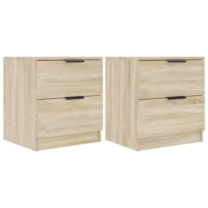 Sonoma Oak Bedside Cabinets 2 Pcs - Stylish Engineered Wood