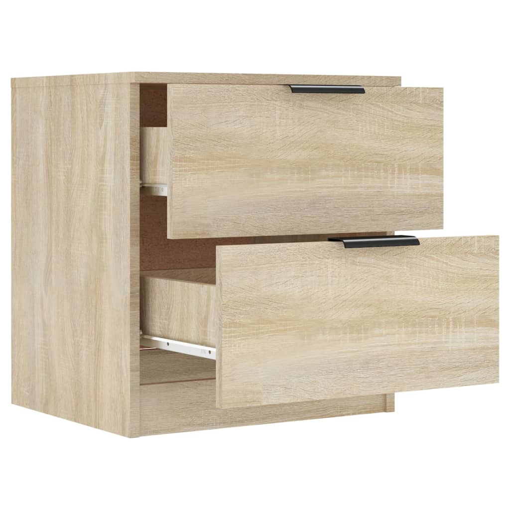 Sonoma Oak Bedside Cabinets 2 Pcs - Stylish Engineered Wood