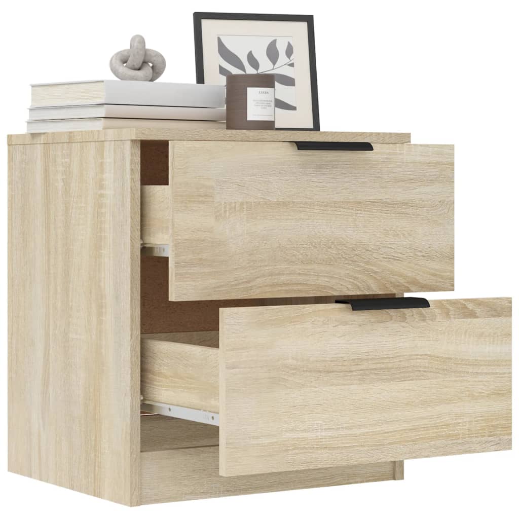 Sonoma Oak Bedside Cabinets 2 Pcs - Stylish Engineered Wood