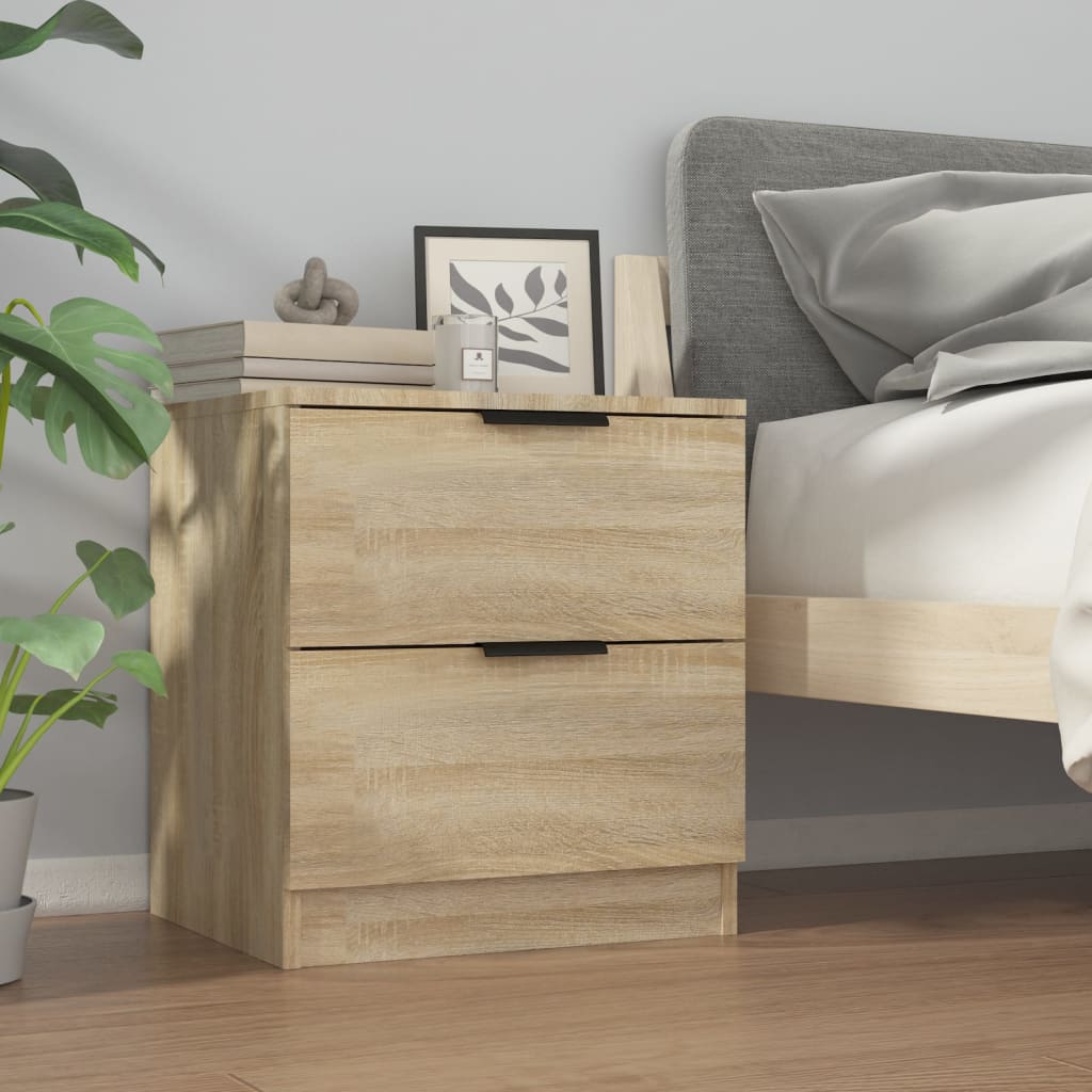 Sonoma Oak Bedside Cabinets 2 Pcs - Stylish Engineered Wood