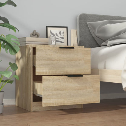 Sonoma Oak Bedside Cabinets 2 Pcs - Stylish Engineered Wood