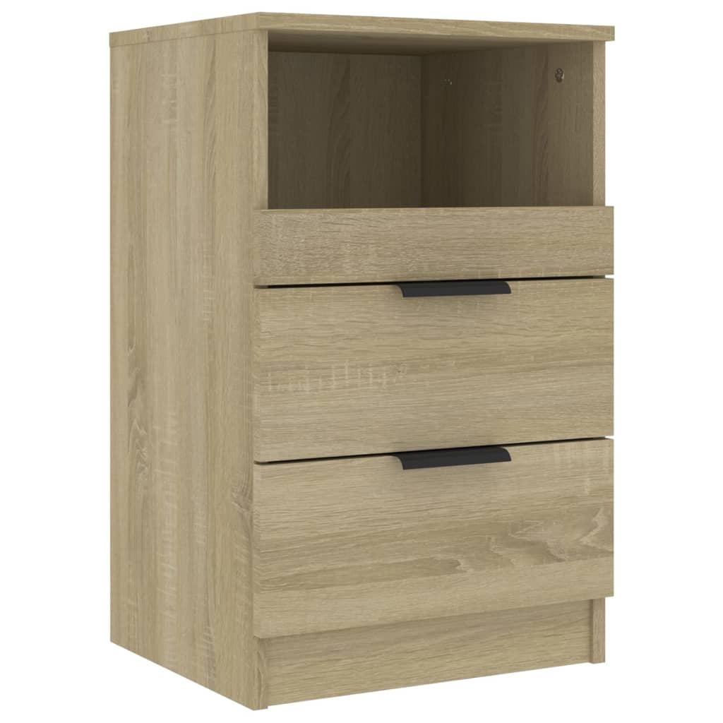 Stylish Sonoma Oak Bedside Cabinet - Engineered Wood Finish