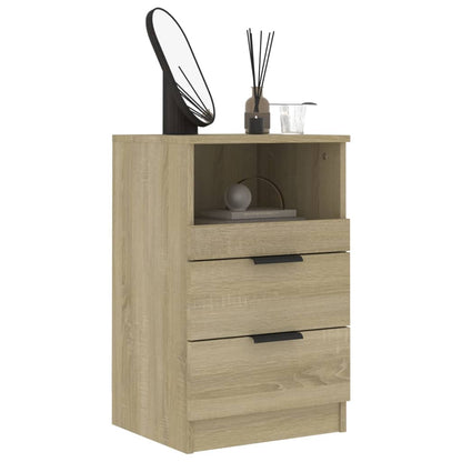 Stylish Sonoma Oak Bedside Cabinet - Engineered Wood Finish