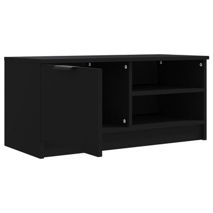 TV Cabinet Black 80x35x36.5 cm Engineered Wood