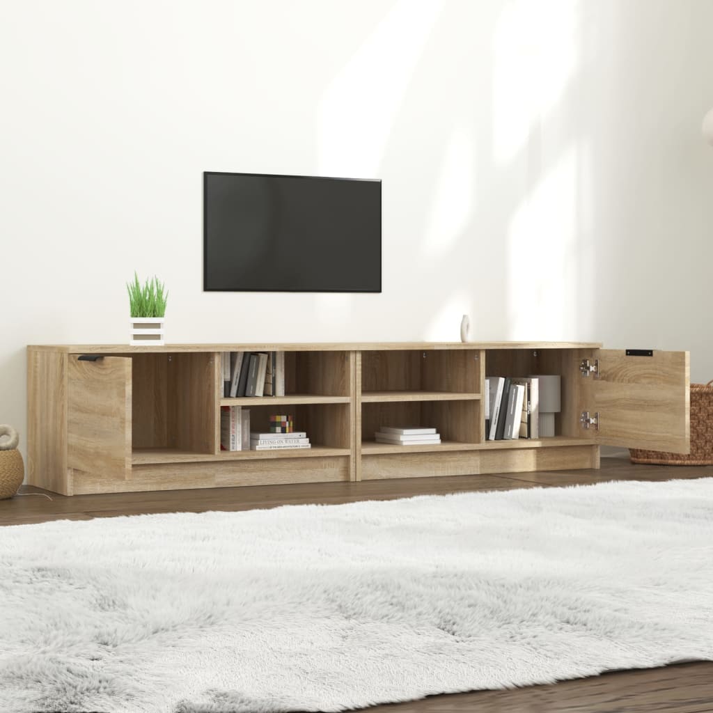 TV Cabinets 2 pcs Sonoma Oak 80x35x36.5 cm Engineered Wood