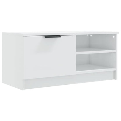 TV Cabinets 2 pcs High Gloss White 80x35x36.5cm Engineered Wood