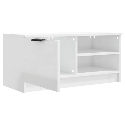 TV Cabinets 2 pcs High Gloss White 80x35x36.5cm Engineered Wood