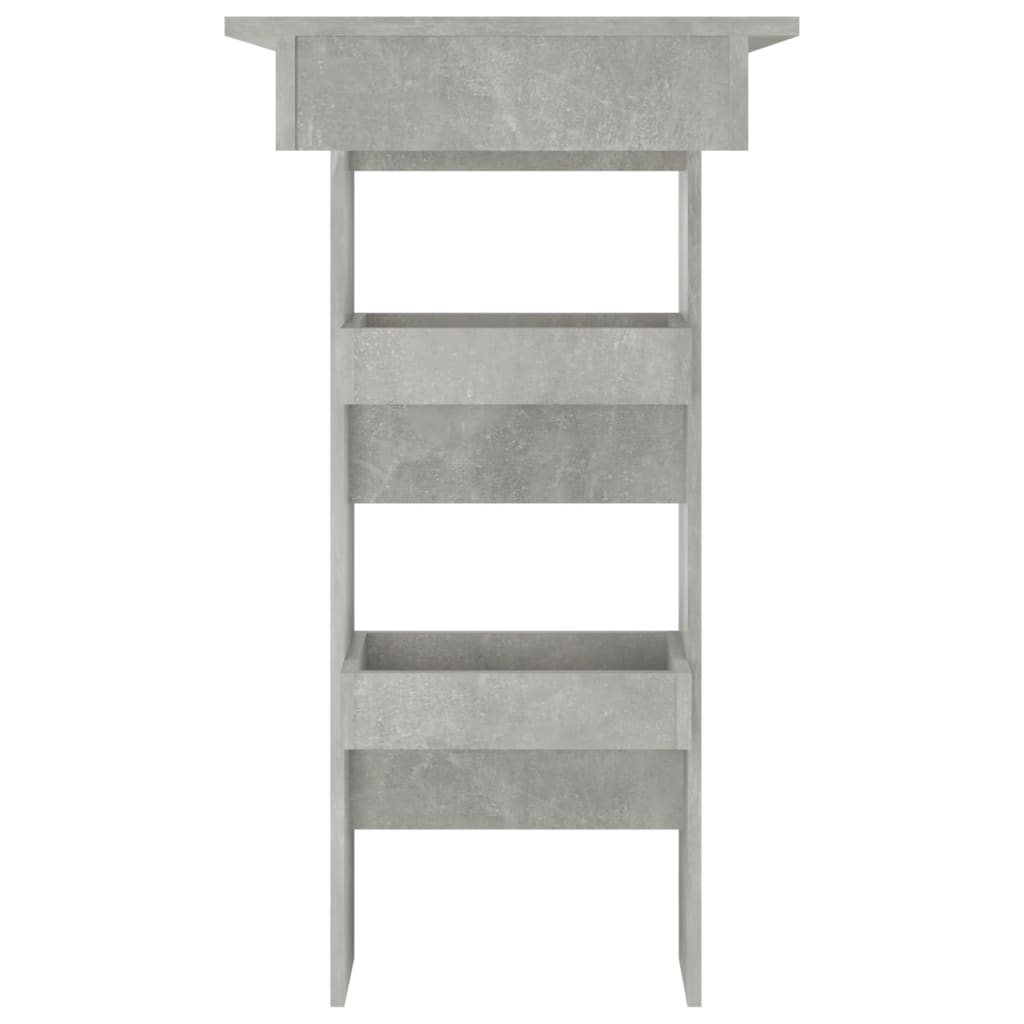 Concrete Grey Wall Bar Table, 102x45x103.5 cm, Engineered Wood