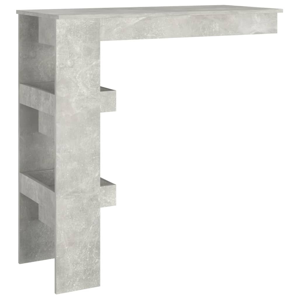 Concrete Grey Wall Bar Table, 102x45x103.5 cm, Engineered Wood