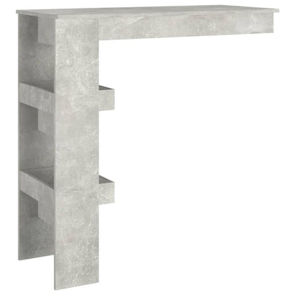 Concrete Grey Wall Bar Table, 102x45x103.5 cm, Engineered Wood
