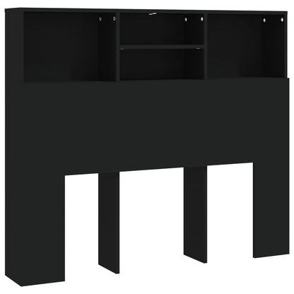 Stylish Black Headboard Cabinet 120x19x103.5 cm - Modern Design